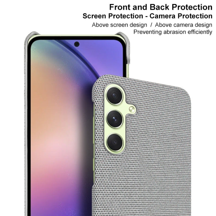 For Samsung Galaxy A55 5G imak Ruiyi Series Cloth Texture PU + PC Phone Case(Black) - Galaxy Phone Cases by imak | Online Shopping UK | buy2fix