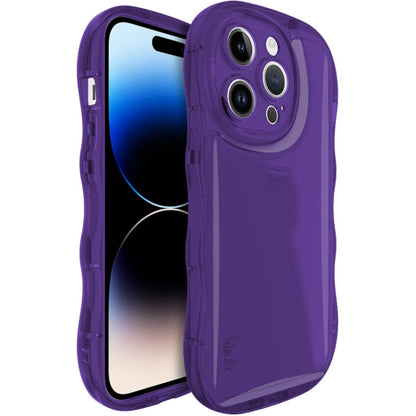 For iPhone 14 Pro IMAK Wave Bubble Soft Shockproof Phone Case(Purple) - iPhone 14 Pro Cases by imak | Online Shopping UK | buy2fix