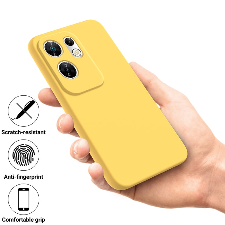 For Infinix Zero 30 4G Solid Color Liquid Silicone Dropproof Full Coverage Protective Case(Yellow) - Infinix Cases by buy2fix | Online Shopping UK | buy2fix