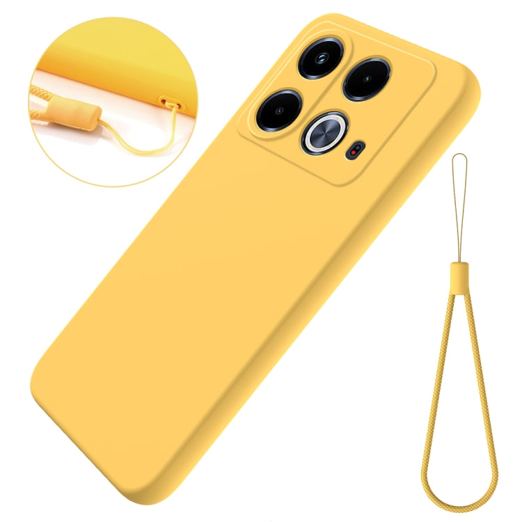 For Infinix Note 40 4G Solid Color Liquid Silicone Dropproof Full Coverage Protective Case(Yellow) - Infinix Cases by buy2fix | Online Shopping UK | buy2fix