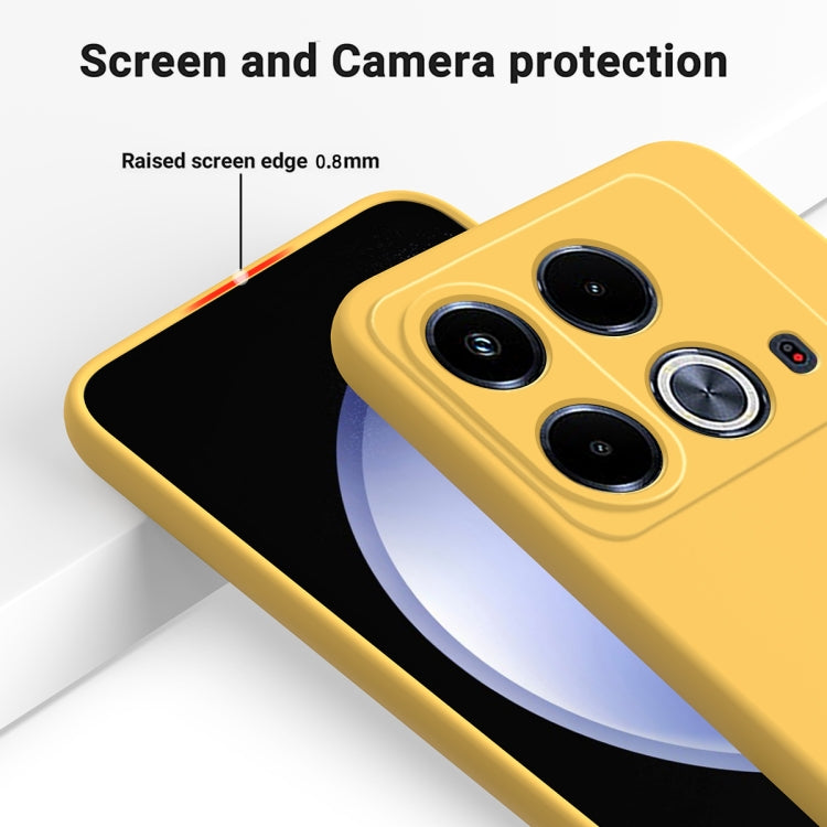 For Infinix Note 40 4G Solid Color Liquid Silicone Dropproof Full Coverage Protective Case(Yellow) - Infinix Cases by buy2fix | Online Shopping UK | buy2fix