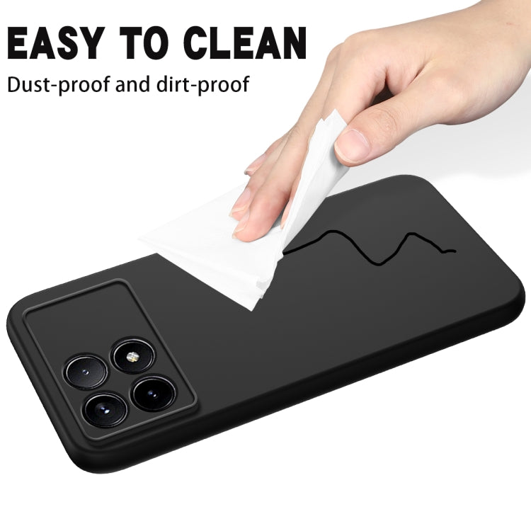 For Xiaomi Redmi K70/K70 Pro Solid Color Liquid Silicone Dropproof Full Coverage Phone Case(Black) - K70 Pro Cases by buy2fix | Online Shopping UK | buy2fix