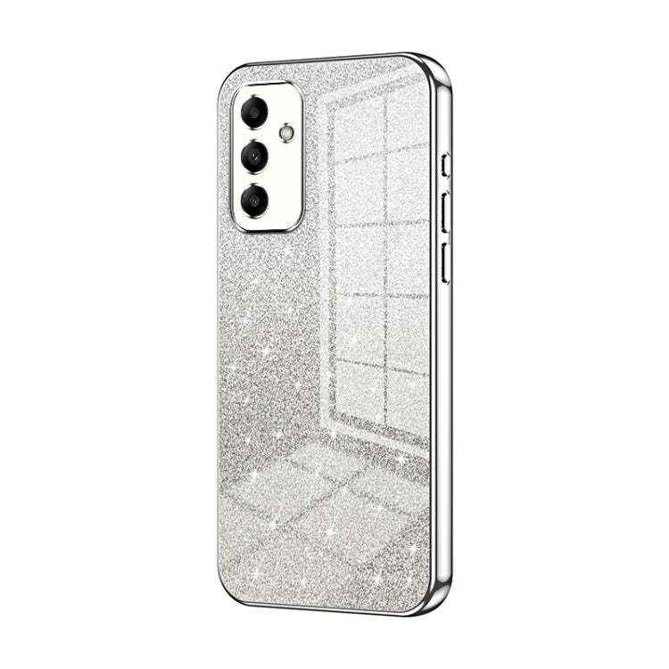 For Samsung Galaxy A05s Gradient Glitter Powder Electroplated Phone Case(Silver) - Galaxy Phone Cases by buy2fix | Online Shopping UK | buy2fix