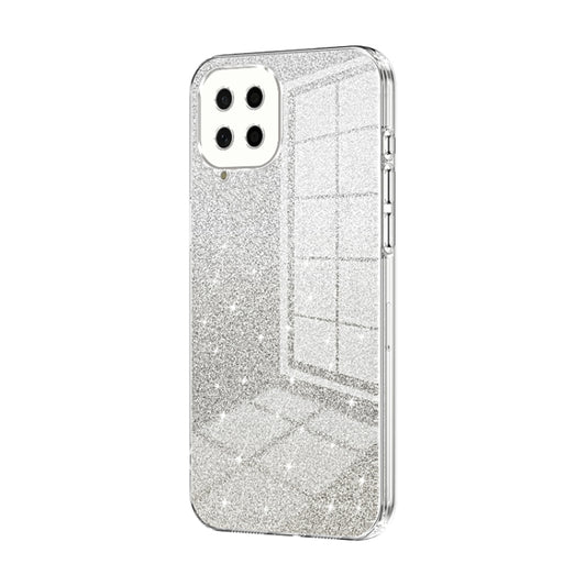 For Samsung Galaxy M53 5G Gradient Glitter Powder Electroplated Phone Case(Transparent) - Galaxy Phone Cases by buy2fix | Online Shopping UK | buy2fix