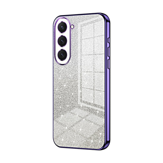 For Samsung Galaxy S23 5G Gradient Glitter Powder Electroplated Phone Case(Purple) - Galaxy S23 5G Cases by buy2fix | Online Shopping UK | buy2fix