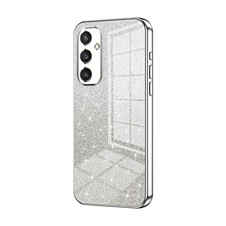 For Samsung Galaxy S24+ 5G Gradient Glitter Powder Electroplated Phone Case(Silver) - Galaxy S24+ 5G Cases by buy2fix | Online Shopping UK | buy2fix