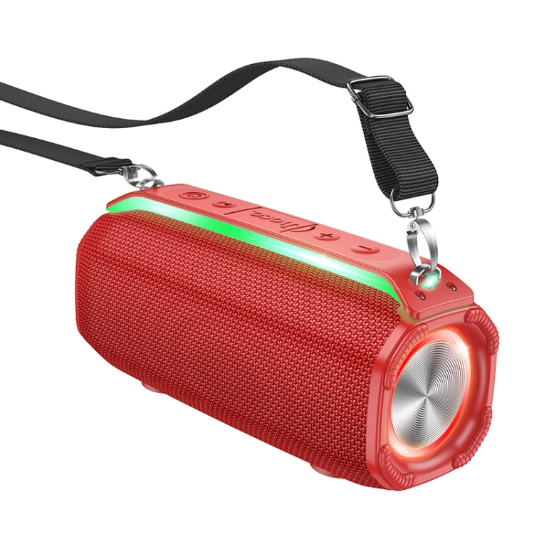 hoco HC23 Rick Outdoor Bluetooth 5.3 Speaker Support TF Card / FM / TWS(Red) - Desktop Speaker by hoco | Online Shopping UK | buy2fix