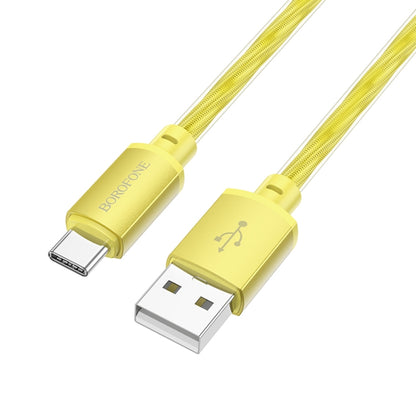 hoco BX95 Vivid 3A USB to USB-C / Type-C Silicone Charging Data Cable(Gold) - USB-C & Type-C Cable by hoco | Online Shopping UK | buy2fix