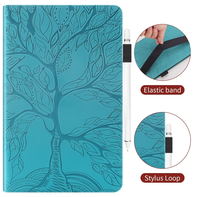 For Lenovo Tab M11 / Xiaoxin Pad 11 2024 Life Tree Series Horizontal Flip Leather Tablet Case(Lake Blue) - Lenovo by buy2fix | Online Shopping UK | buy2fix