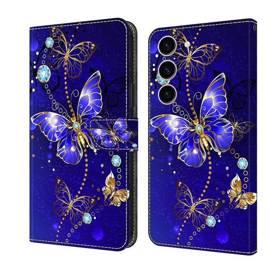 For Samsung Galaxy S24+ 5G Crystal 3D Shockproof Protective Leather Phone Case(Diamond Butterfly) - Galaxy S24+ 5G Cases by buy2fix | Online Shopping UK | buy2fix