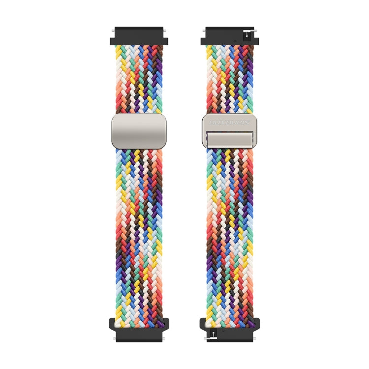 DUX DUCIS Mixture Pro Series Magnetic Buckle Nylon Braid Watch Band, Size:20mm(Rainbow) - 20mm Bands by DUX DUCIS | Online Shopping UK | buy2fix