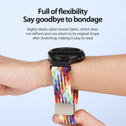 DUX DUCIS Mixture Pro Series Magnetic Buckle Nylon Braid Watch Band, Size:20mm(Rainbow) - 20mm Bands by DUX DUCIS | Online Shopping UK | buy2fix