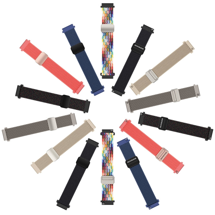 DUX DUCIS Mixture Pro Series Magnetic Buckle Nylon Braid Watch Band, Size:20mm(Rainbow) - 20mm Bands by DUX DUCIS | Online Shopping UK | buy2fix