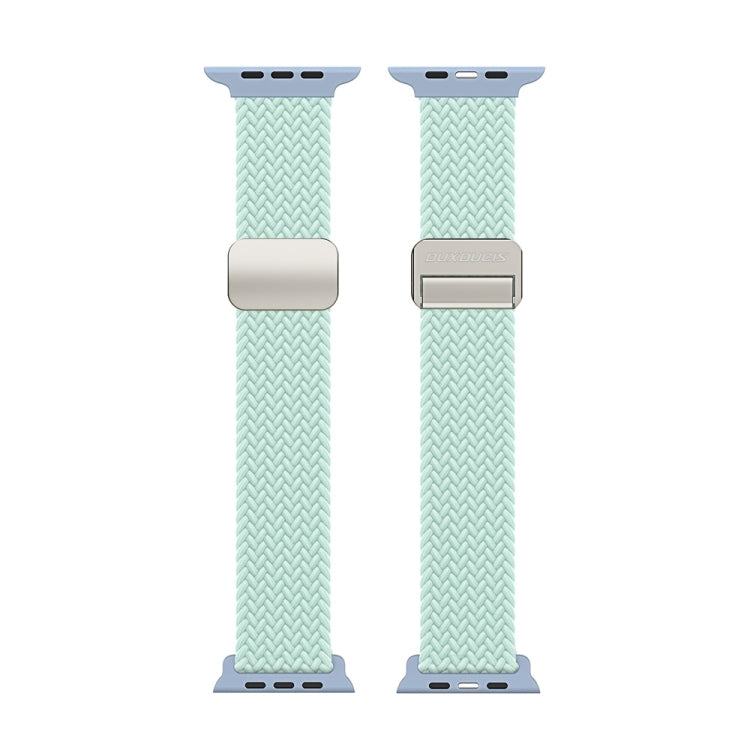 For Apple Watch SE 2023 40mm DUX DUCIS Mixture Pro Series Magnetic Buckle Nylon Braid Watch Band(Light Mint) - Watch Bands by DUX DUCIS | Online Shopping UK | buy2fix