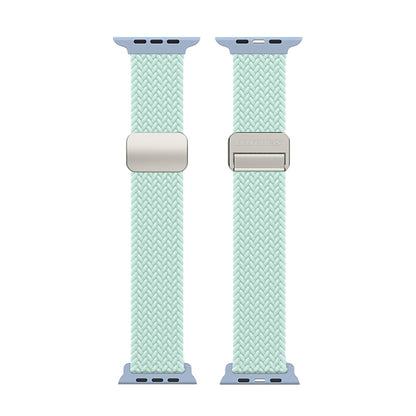 For Apple Watch Series 6 44mm DUX DUCIS Mixture Pro Series Magnetic Buckle Nylon Braid Watch Band(Light Mint) - Watch Bands by DUX DUCIS | Online Shopping UK | buy2fix