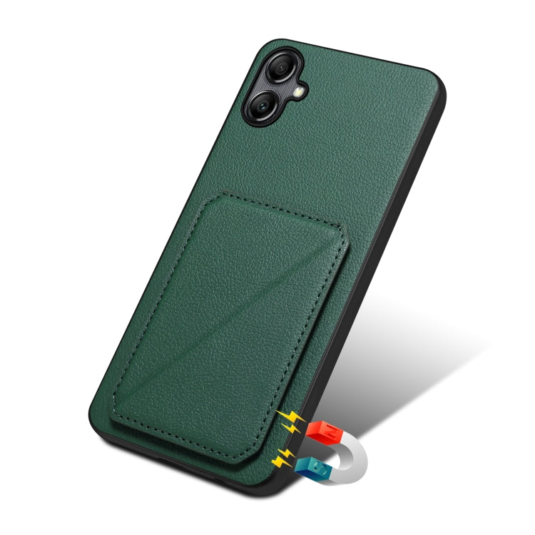 For Samsung Galaxy A31 Denior Imitation Calf Leather Back Phone Case with Holder(Green) - Galaxy Phone Cases by Denior | Online Shopping UK | buy2fix