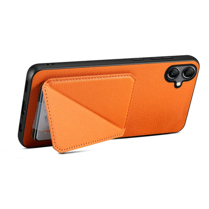 For Samsung Galaxy A31 Denior Imitation Calf Leather Back Phone Case with Holder(Orange) - Galaxy Phone Cases by Denior | Online Shopping UK | buy2fix