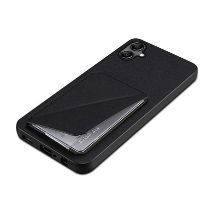 For Samsung Galaxy A33 Denior Imitation Calf Leather Back Phone Case with Holder(Black) - Galaxy Phone Cases by Denior | Online Shopping UK | buy2fix