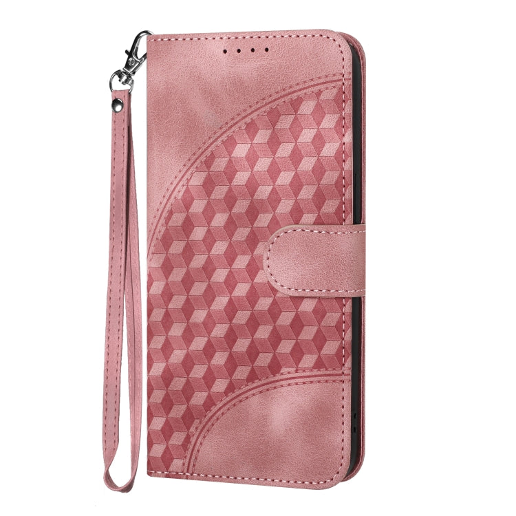 For Xiaomi 14 YX0060 Elephant Head Embossed Phone Leather Case with Lanyard(Pink) - 14 Cases by buy2fix | Online Shopping UK | buy2fix
