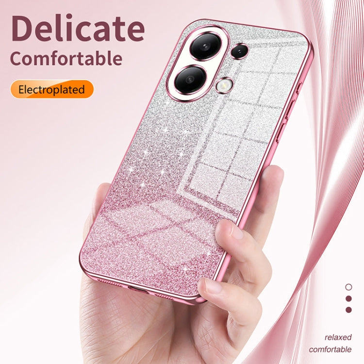 For Xiaomi Redmi Note 13 Pro+ Gradient Glitter Powder Electroplated Phone Case(Purple) - Note 13 Pro+ Cases by buy2fix | Online Shopping UK | buy2fix