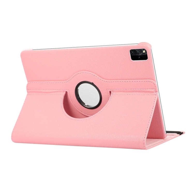 For Lenovo Tab M11 / Xiaoxin Pad 11 2024 360 Degree Rotation Litchi Texture Leather Tablet Case(Pink) - Lenovo by buy2fix | Online Shopping UK | buy2fix