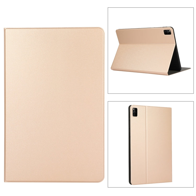 For Lenovo Tab M11 / Xiaoxin Pad 11 2024 Voltage Elastic Texture Flip Tablet Leather Case(Gold) - Lenovo by buy2fix | Online Shopping UK | buy2fix