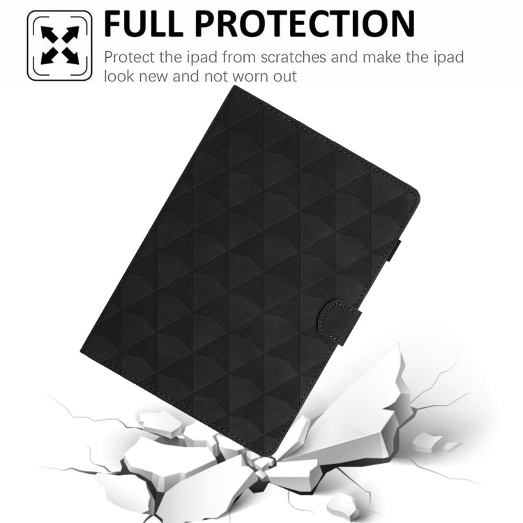 For iPad Pro 11 2024 Diamond Texture Embossed Leather Smart Tablet Case(Black) - iPad Pro 11 2024 Cases by buy2fix | Online Shopping UK | buy2fix