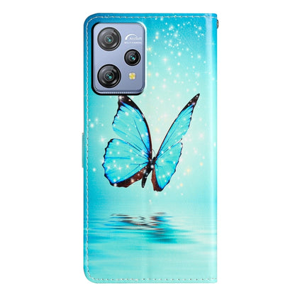 For Blackview A53 Pro Colored Drawing Leather Phone Case(Blue Butterfly) - More Brand by buy2fix | Online Shopping UK | buy2fix