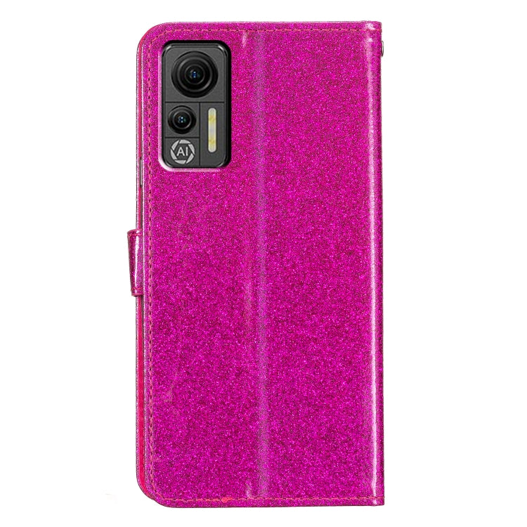 For Ulefone Note 14 Glitter Powder Flip Leather Phone Case(Rose Red) - Ulefone Cases by buy2fix | Online Shopping UK | buy2fix