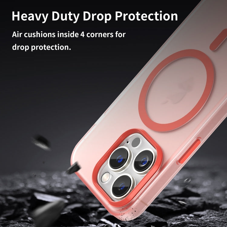 For iPhone 16 Pro MagSafe Frosted Translucent TPU + PC Full Coverage Phone Case(Red) - iPhone 16 Pro Cases by buy2fix | Online Shopping UK | buy2fix