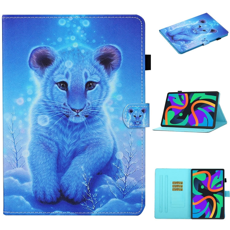 For Lenovo Tab M11/ Xiaoxin Pad 11 2024 Coloured Drawing Stitching Smart Leather Tablet Case(Little Tiger) - Lenovo by buy2fix | Online Shopping UK | buy2fix