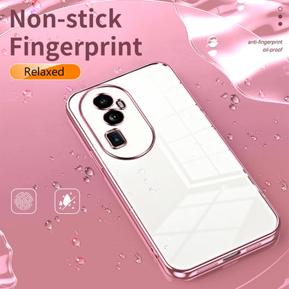 For OPPO Reno10 Pro+ Transparent Plating Fine Hole Phone Case(Transparent) - OPPO Cases by buy2fix | Online Shopping UK | buy2fix