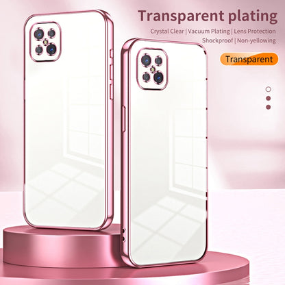 For OPPO A92s / Reno4 Z 5G Transparent Plating Fine Hole Phone Case(Black) - OPPO Cases by buy2fix | Online Shopping UK | buy2fix