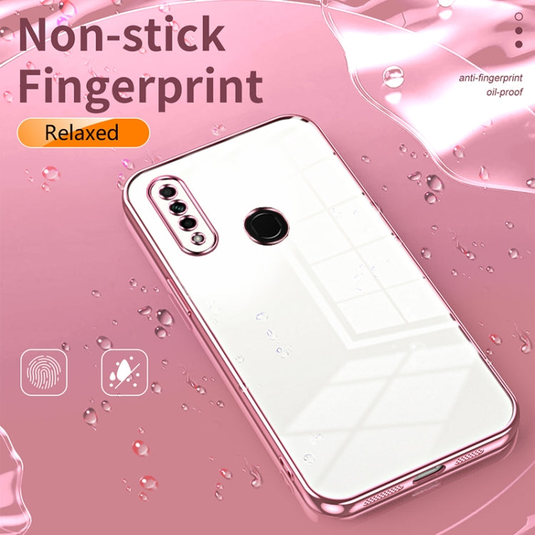 For OPPO A8 / A31 2020 Transparent Plating Fine Hole Phone Case(Transparent) - OPPO Cases by buy2fix | Online Shopping UK | buy2fix