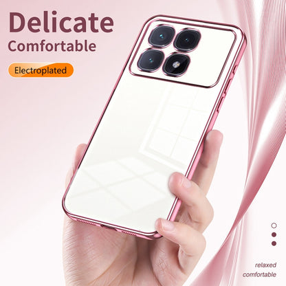 For Xiaomi Redmi K70 Ultra Transparent Plating Fine Hole Phone Case(Gold) - Xiaomi Cases by buy2fix | Online Shopping UK | buy2fix