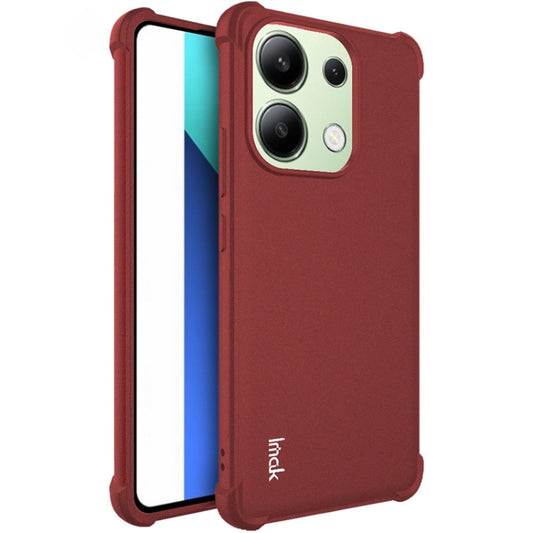 For Xiaomi Redmi Note 13 4G Global imak Shockproof Airbag TPU Phone Case(Matte Red) - Note 13 Cases by imak | Online Shopping UK | buy2fix