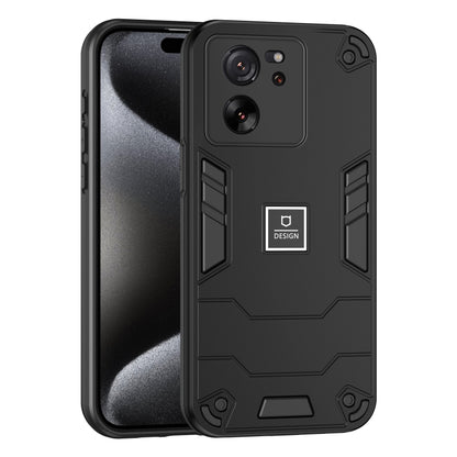 For Xiaomi 13T 2 in 1 Shockproof Phone Case(Black) - Xiaomi Cases by buy2fix | Online Shopping UK | buy2fix