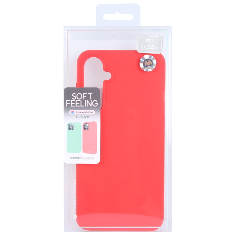 For Samsung Galaxy S23 FE 5G GOOSPERY SOFT FEELING Liquid TPU Soft Phone Case(Red) - Galaxy S23 FE 5G Cases by GOOSPERY | Online Shopping UK | buy2fix