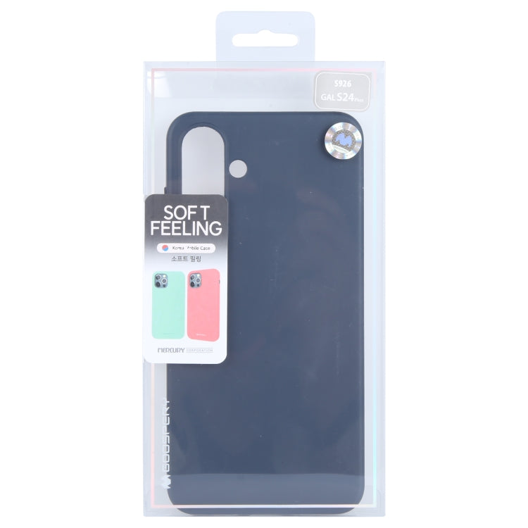 For Samsung Galaxy S24+ 5G GOOSPERY SOFT FEELING Liquid TPU Soft Phone Case(Dark Blue) - Galaxy S24+ 5G Cases by GOOSPERY | Online Shopping UK | buy2fix