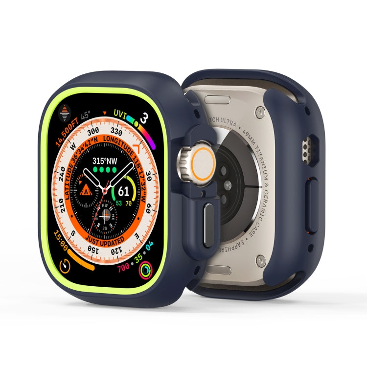 For Apple Watch Ultra 2 49mm / Ultra 49mm DUX DUCIS Bamo Series Hollow PC + TPU Watch Protective Case(Midnight Blue+Green) - Watch Cases by DUX DUCIS | Online Shopping UK | buy2fix