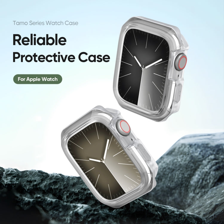 For Apple Watch 9 / 8 / 7 45mm DUX DUCIS Tamo Series Hollow PC + TPU Watch Protective Case(Transparent White) - Watch Cases by DUX DUCIS | Online Shopping UK | buy2fix