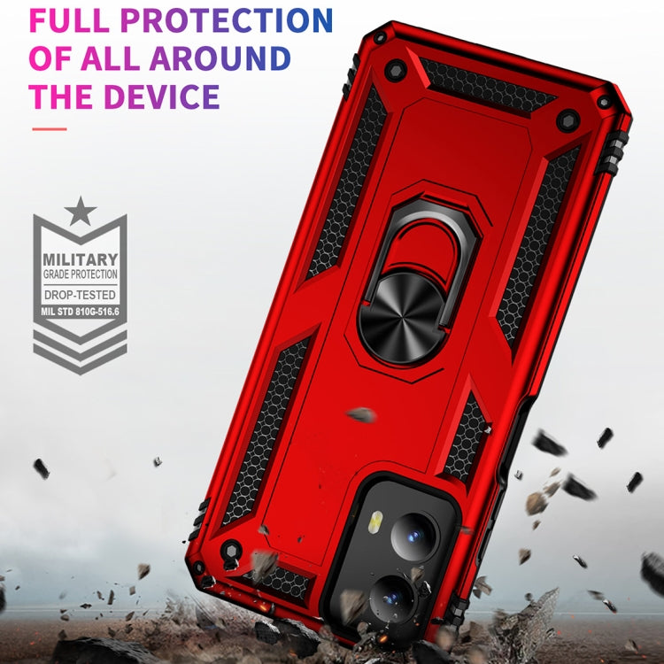 For Motorola Moto G Play 5G 2024 Shockproof TPU + PC Phone Case with Holder(Red) - Motorola Cases by buy2fix | Online Shopping UK | buy2fix