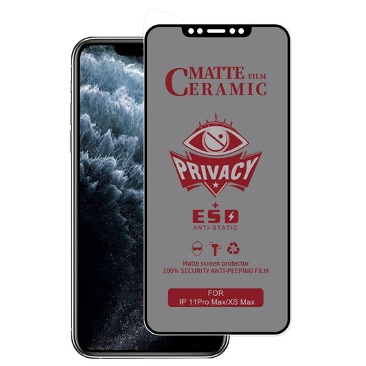 For iPhone 11 Pro Max / XS Max Full Coverage Frosted Privacy Ceramic Film - iPhone 11 Pro Max Tempered Glass by buy2fix | Online Shopping UK | buy2fix