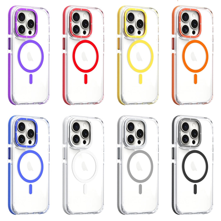 For iPhone 13 Dual-Color Clear Acrylic Hybrid TPU MagSafe Phone Case(Blue) - iPhone 13 Cases by buy2fix | Online Shopping UK | buy2fix