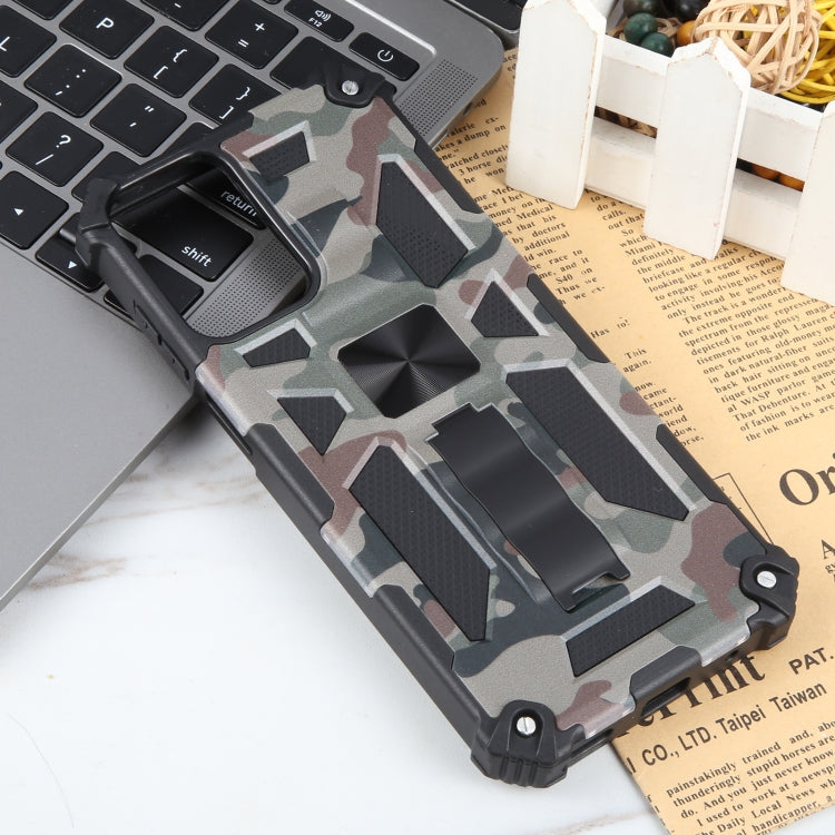 For Motorola Moto G Play 4G 2024 Camouflage Armor Kickstand TPU + PC Magnetic Phone Case(Army Green) - Motorola Cases by buy2fix | Online Shopping UK | buy2fix