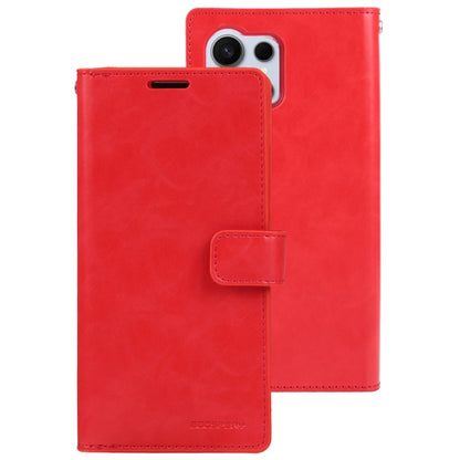 For Samsung Galaxy S24 Ultra 5G GOOSPERY MANSOOR DIARY 9 Card Slots Leather Phone Case(Red) - Galaxy S24 Ultra 5G Cases by GOOSPERY | Online Shopping UK | buy2fix