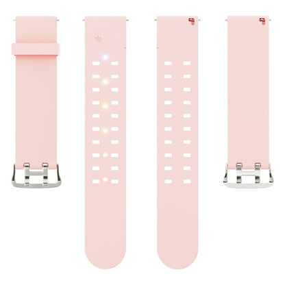 For Apple Watch Series 4 40mm Luminous Colorful Light Silicone Watch Band(Pink) - Watch Bands by buy2fix | Online Shopping UK | buy2fix