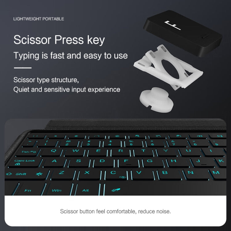 For Xiaomi Pad 6S Pro 12.4 inch Split Bluetooth Keyboard Leather Tablet Case(Black) - Others Keyboard by buy2fix | Online Shopping UK | buy2fix