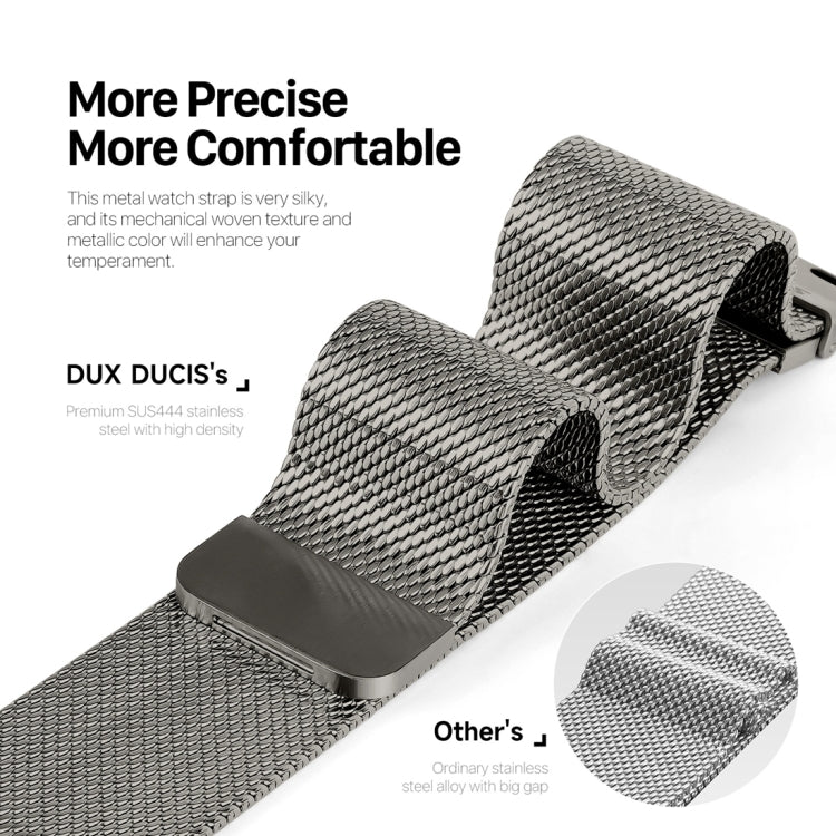 For Apple Watch SE 40mm DUX DUCIS Milanese Pro Series Stainless Steel Watch Band(Graphite) - Watch Bands by DUX DUCIS | Online Shopping UK | buy2fix