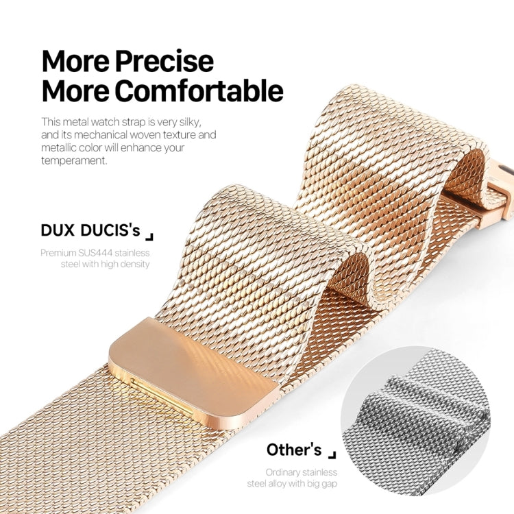 For Apple Watch Series 6 40mm DUX DUCIS Milanese Pro Series Stainless Steel Watch Band(Gold) - Watch Bands by DUX DUCIS | Online Shopping UK | buy2fix